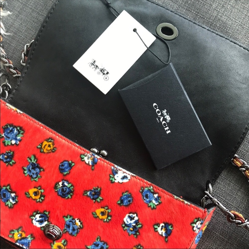 Coach 1941 dinky floral calf hair bag